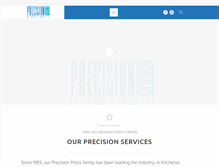 Tablet Screenshot of precisionpools.ca